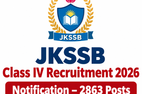 JKSSB Class IV Recruitment Notice