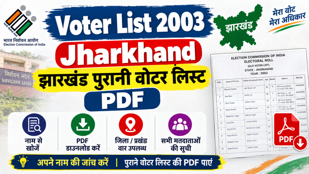 Voter List 2003 Jharkhand
