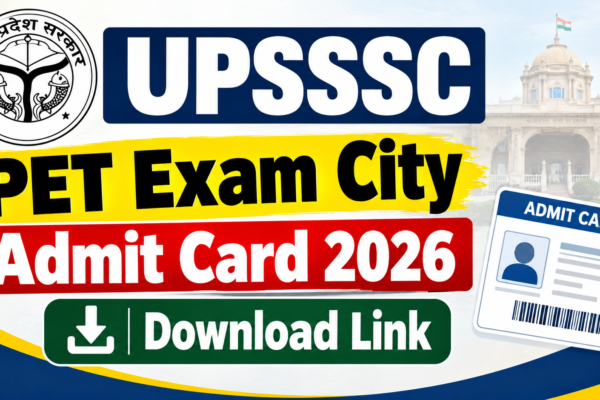 upsssc pet exam city admit card